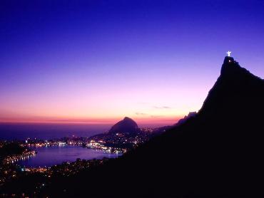 This photo of Rio de Janeiro, Brazil at sunset was taken by Gabi Luduvice of Rio.  You can just barely see the statue of Christ the Redeemer overlooking the city (upper right).  The statue was included in the new list of the 7 Wonders of the World compiled in 2007.